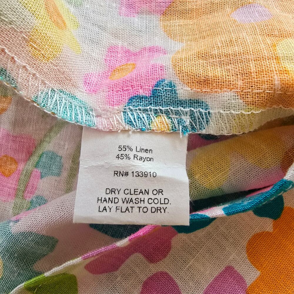 Show Me Your MuMu Yellow Pink Floral Midi Dress - Picture 12 of 12